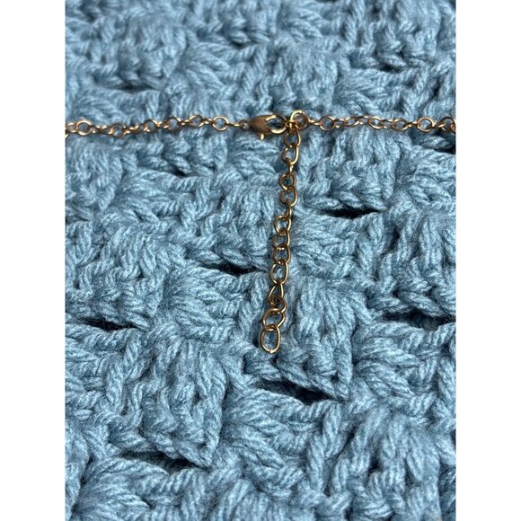 Goldtone Faux Pearl Bead Cluster Necklace 16 - 19 inches Long - Picture 3 of 4